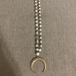 Gold crescent moon necklace